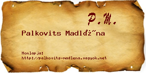 Palkovits Madléna névjegykártya