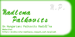 madlena palkovits business card